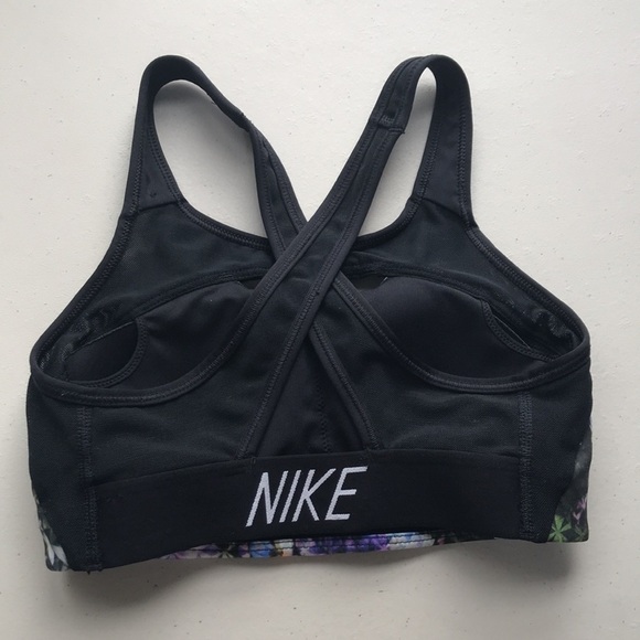 NIKE Pro Classic Swoosh sports Bra size XS floral - Picture 6 of 8